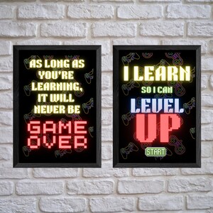 Gamer motivational poster combo