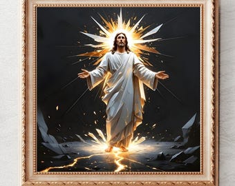 Jesús, Luz del Mundo • Impresión • Arte Bíblico de Juan 8:12 (Descarga digital)