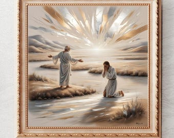 Lámina artística del Hijo Pródigo: Decoración cristiana para el hogar inspirada en el Evangelio (Descarga digital)