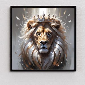 Lion of Judah Art: Jesus, Lamb of God Christian Print (Digital Download)