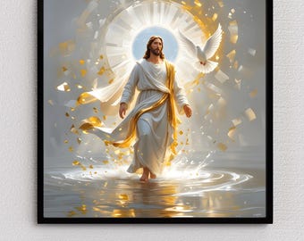 Impresión de Jesús, Luz del Mundo – Juan 8:12 (Descarga digital)