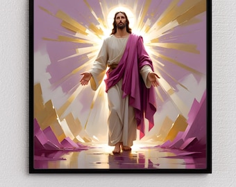 Jesús es la luz del mundo: Arte bíblico cristiano (descarga digital)