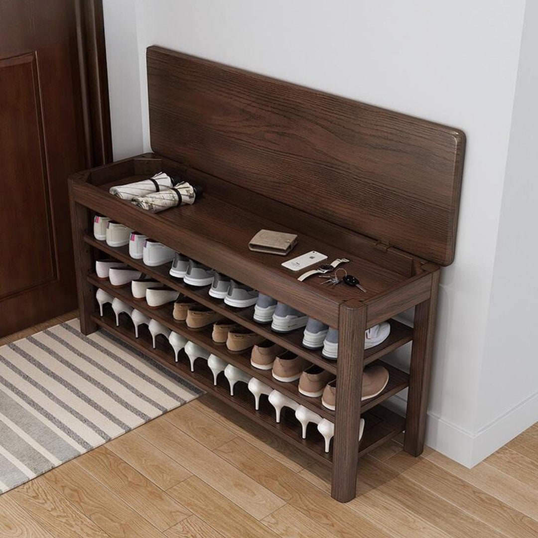 Wooden Ottoman Box Ottoman Footstool With Storage End of Bed Etsy