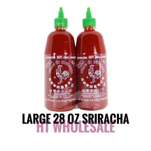 Huy Fong Sriracha Hot Chili Sauce | Size Large 28oz | Asian Sauce | Asian Snack | Spicy