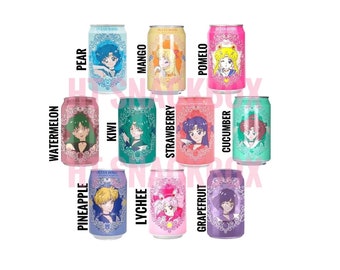 Sailor Moon OCEAN BOMB Sparkling water | Sailor Moon Anime Collection | Exotic Drink | Rare | 10 Flavors