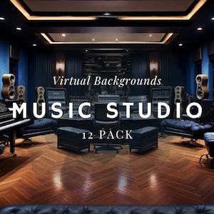 Music Studio Virtual Backgrounds 12 Pack Zoom Skype Webex Google Meet