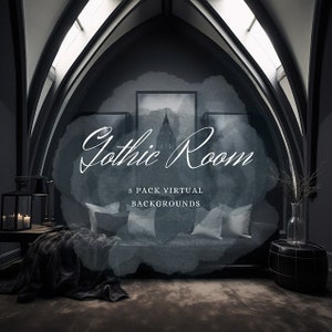 Gothic Room| Virtual Backgrounds| 5 Pack| Zoom, Google Meet, Skype, WebEx, etc.