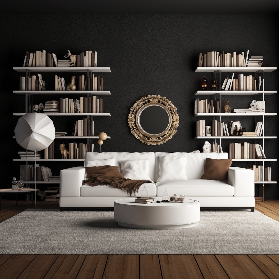 Modern Living Room Virtual Backgrounds 5 Pack Google Meet, Zoom, Skype