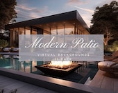 Modern Patio| 12 Pack| Virtual Backgrounds| Zoom, Google Meet, Skype, WebEx, etc.