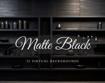 Matte Black Shelves 20 Virtual Backgrounds With Shelves Zoom, Skype, WebEx, Google Meet, etc.