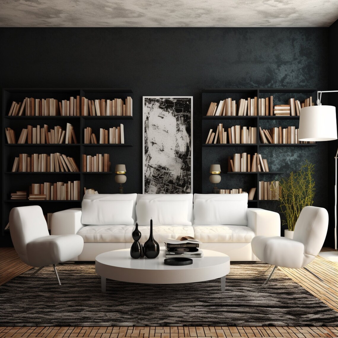 Modern Living Room Virtual Backgrounds 5 Pack Google Meet, Zoom, Skype, Etc. Etsy