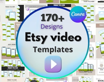 Más de 170 plantillas de video de Canva para Etsy: maquetas de dispositivos (descarga digital)