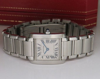 horloge Cartier Tank Francaise Ref. 2300 PM Dame 20 mm in staal