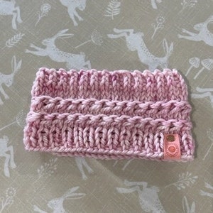 Handgestricktes Stirnband 100% Australische Merinowolle