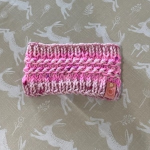 Handgestricktes Stirnband 100% Australische Merinowolle