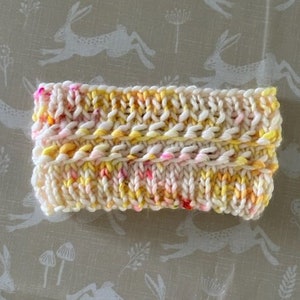 Handgestricktes Stirnband 100% Australische Merinowolle