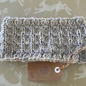 Handgestricktes Stirnband 100% Australische Merinowolle