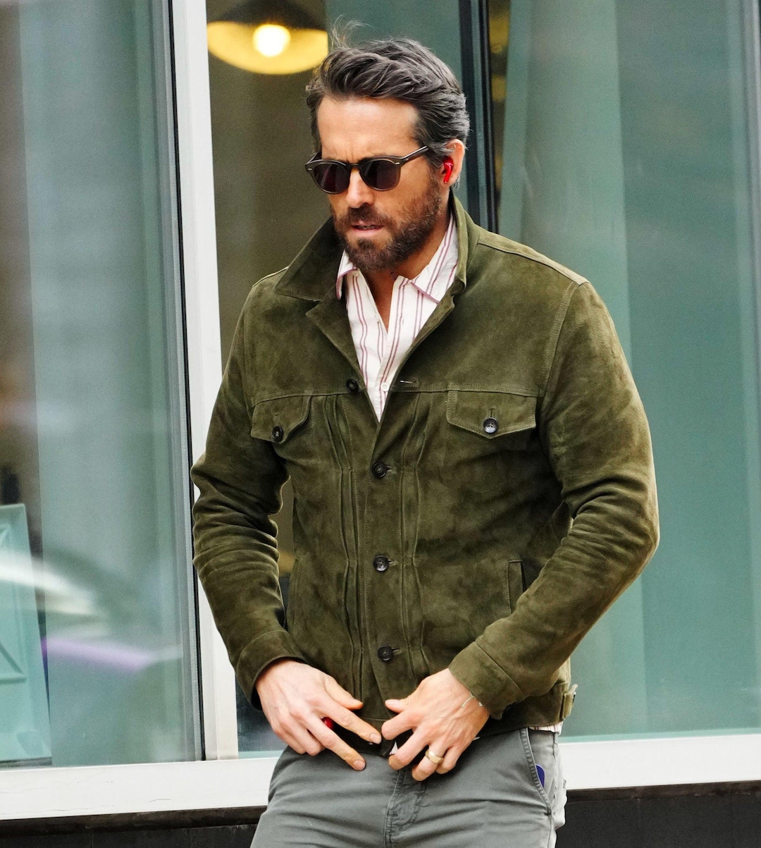 Buy Men's Olive Green Goat Suede Leather Trucker Jacket
