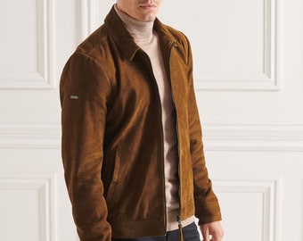 Classic Handmade Stylish Suede Leather Jackets for Perfect Men Premium Quality Stylish Outerwear Jackets Comfort & Elegance in Every Stitch