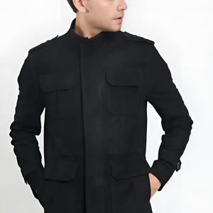 Vestes en cuir suédé classiques faites à la main pour hommes parfaits Vestes d'extérieur élégantes de qualité supérieure Confort et élégance dans chaque point
