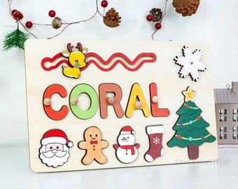Personalised Christmas gifts, wooden name puzzles, Christmas surprise gifts, baby gifts, gifts suitable for 1-year-old babies