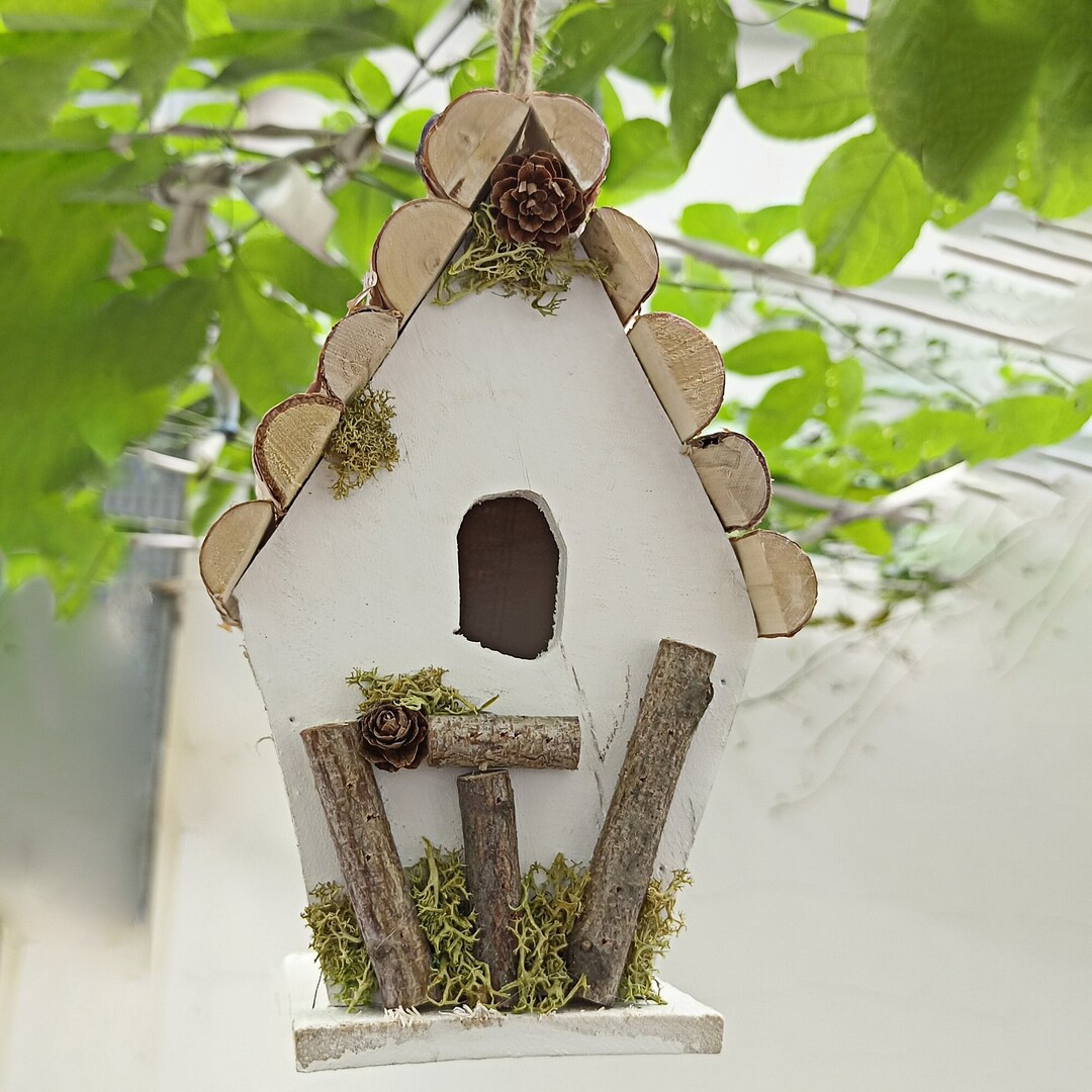 Wooden Hanging Bird Houses Bird Feeders Bird Boxes Wooden Etsy