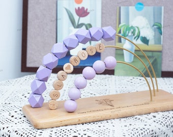 木製リングスタッカー レインボー＆ナチュラル - Etsy 日本