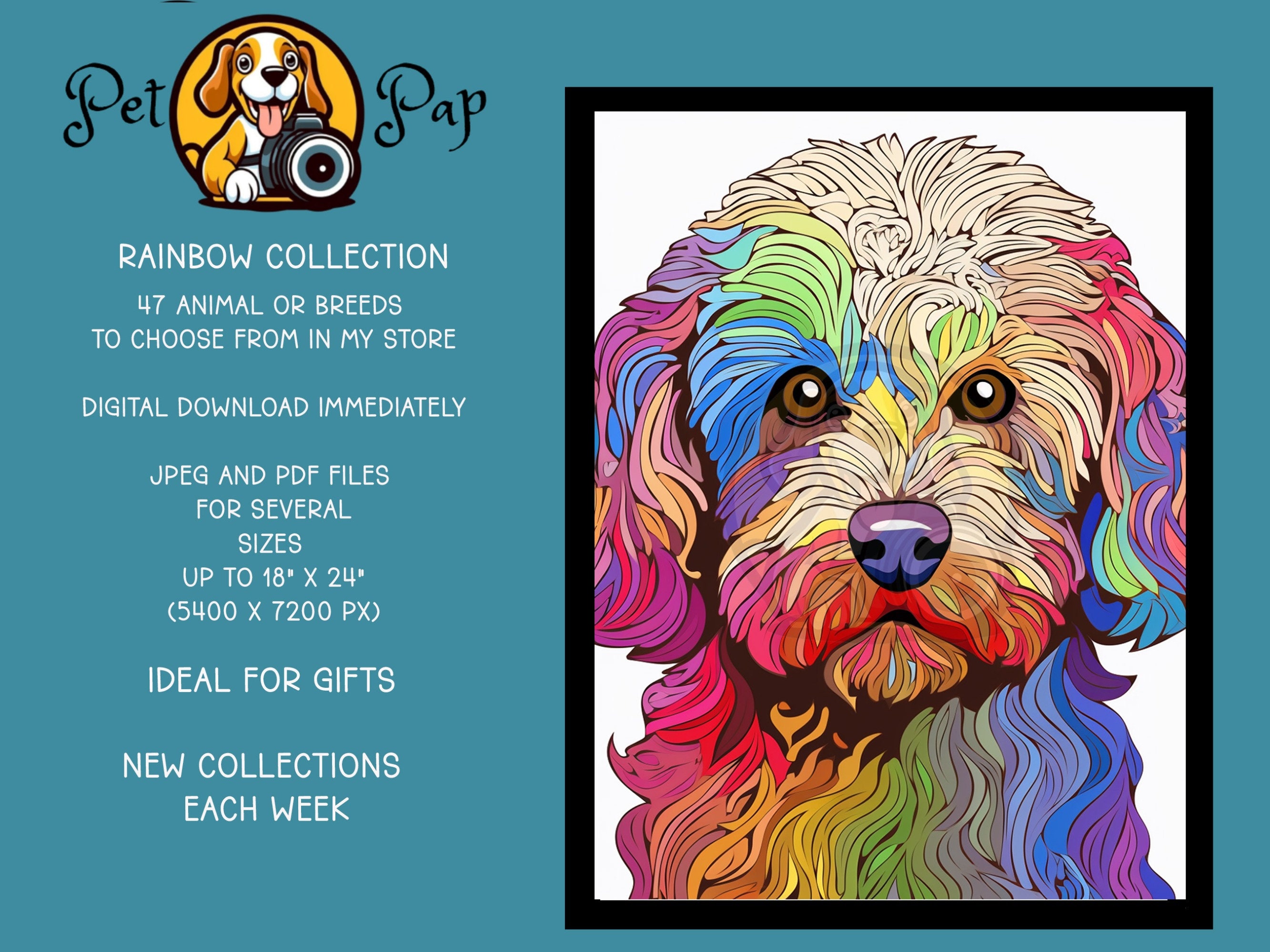 Digital Prints Cockapoo Dog Pet Poster Ideal Gift Immediate Delivery ...