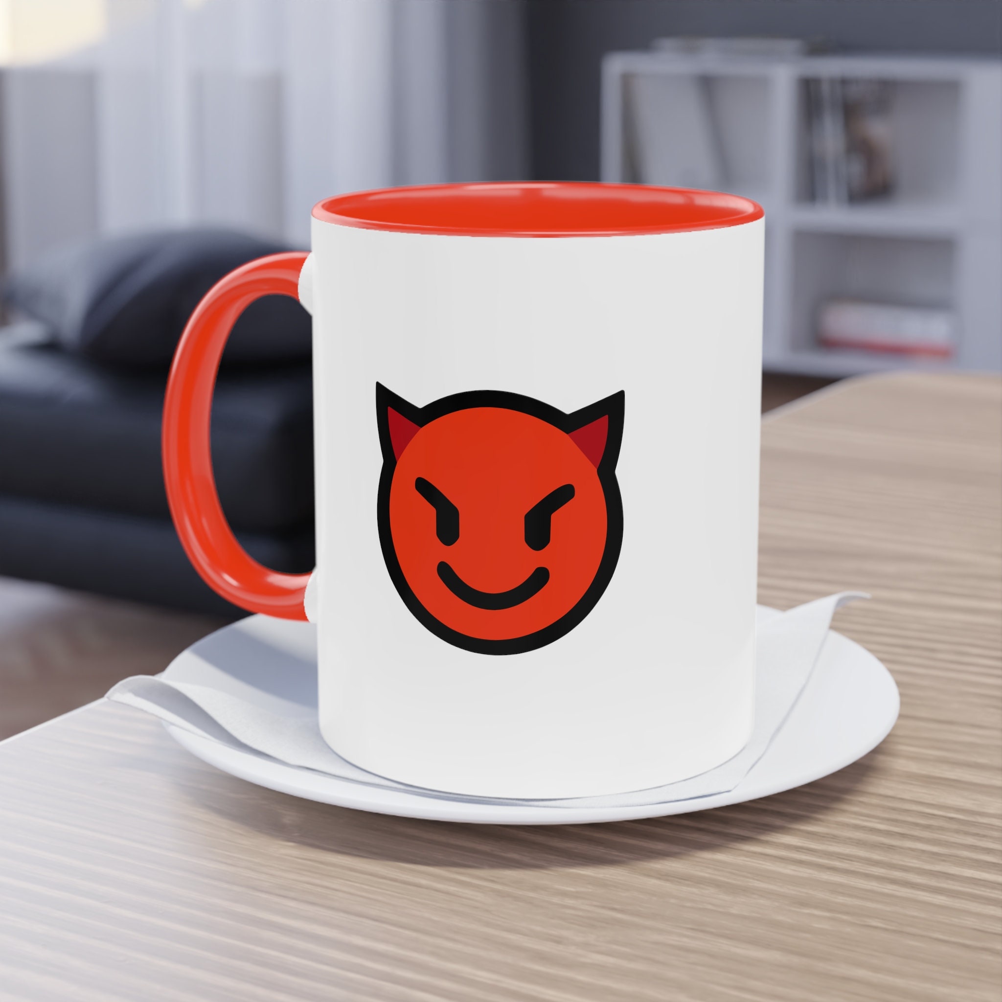 funny evil face' Mug