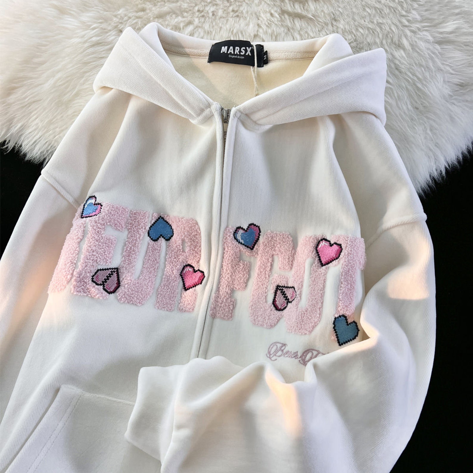 Y2K Zip up Hoodie, Vintage Style Zip up Devil Hoodie Hip Hop Hoodie