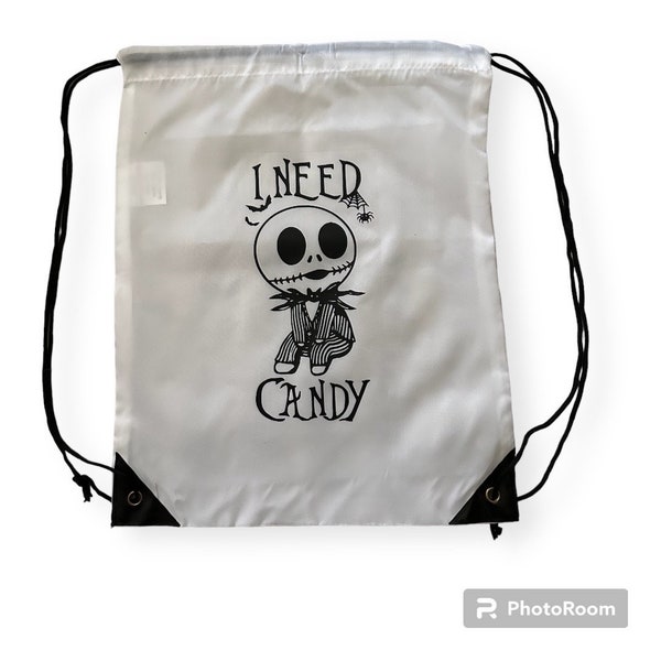 Baby Jack Skellington Halloween Bag, Candy Bag, Drawstring