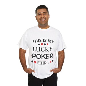 Das ist mein Glücks-Poker-Shirt – Lustiges Unisex T-Shirt – Geschenk für Sie und Ihn, Kasino-Nacht-Outfit, Kartenspiel-T-Shirt