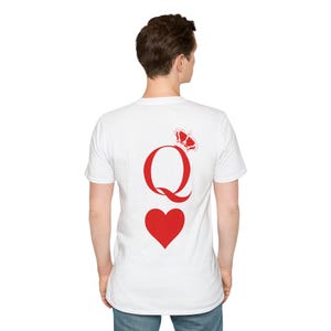 Queen Poker T-Shirt - Unisex T-Shirt - Geschenk für Sie oder Ihn, Kartenspiel Shirt, lustiges Kasino Stil T-Shirt