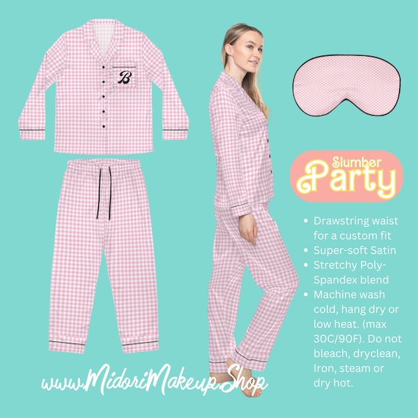Pink Gingham Pajamas Etsy