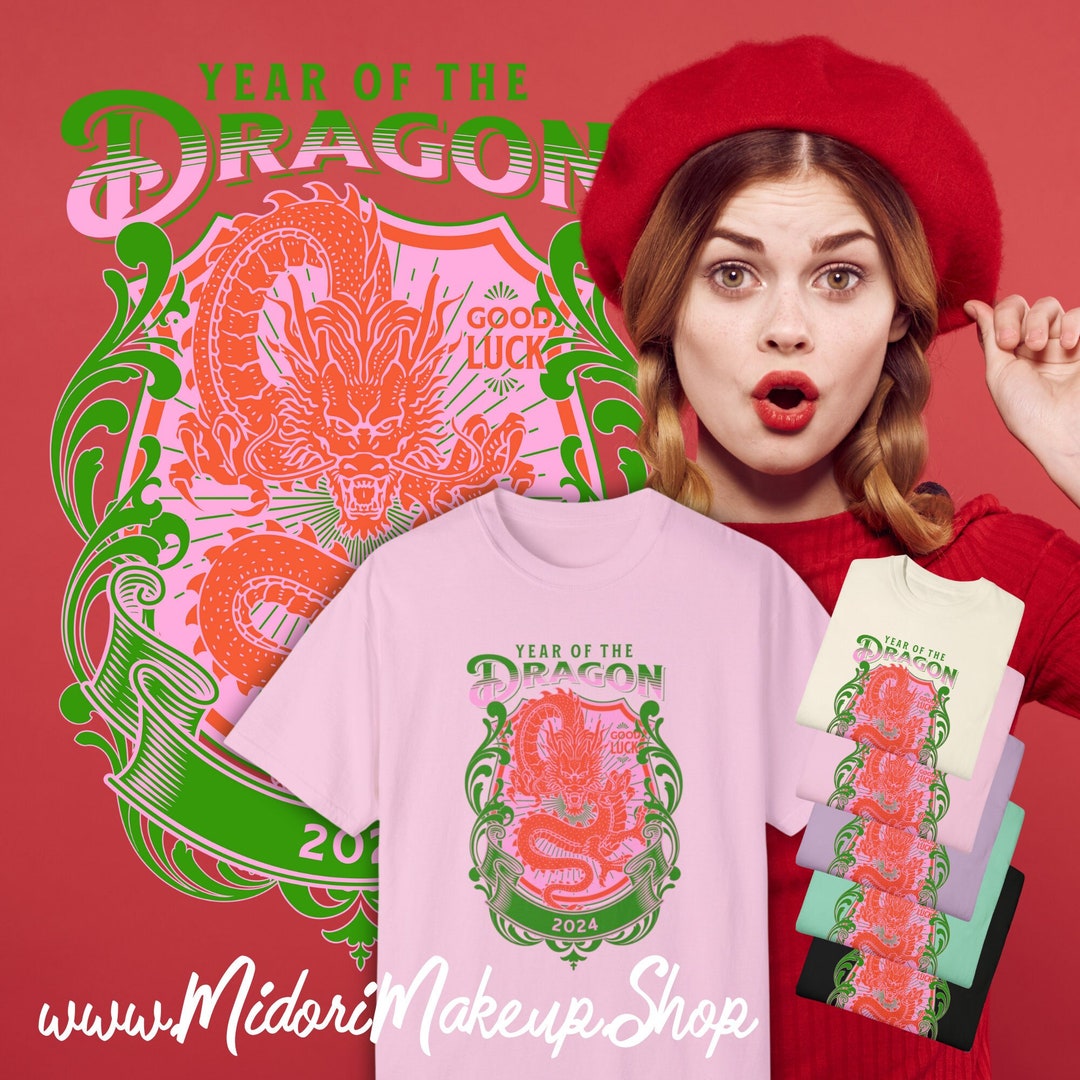 2024 Year of the Dragon T Shirt, Retro Chinese Zodiac New Year Shirt ...