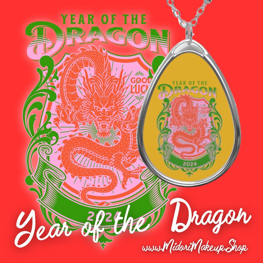 Year of the Dragon 2024 Necklace, Chinese Zodiac Good Luck Pendant