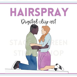 Haarlak, clipart, png/jpeg, aquarel penny en zeewier afdrukbare kunst, muziektheater digitale prints