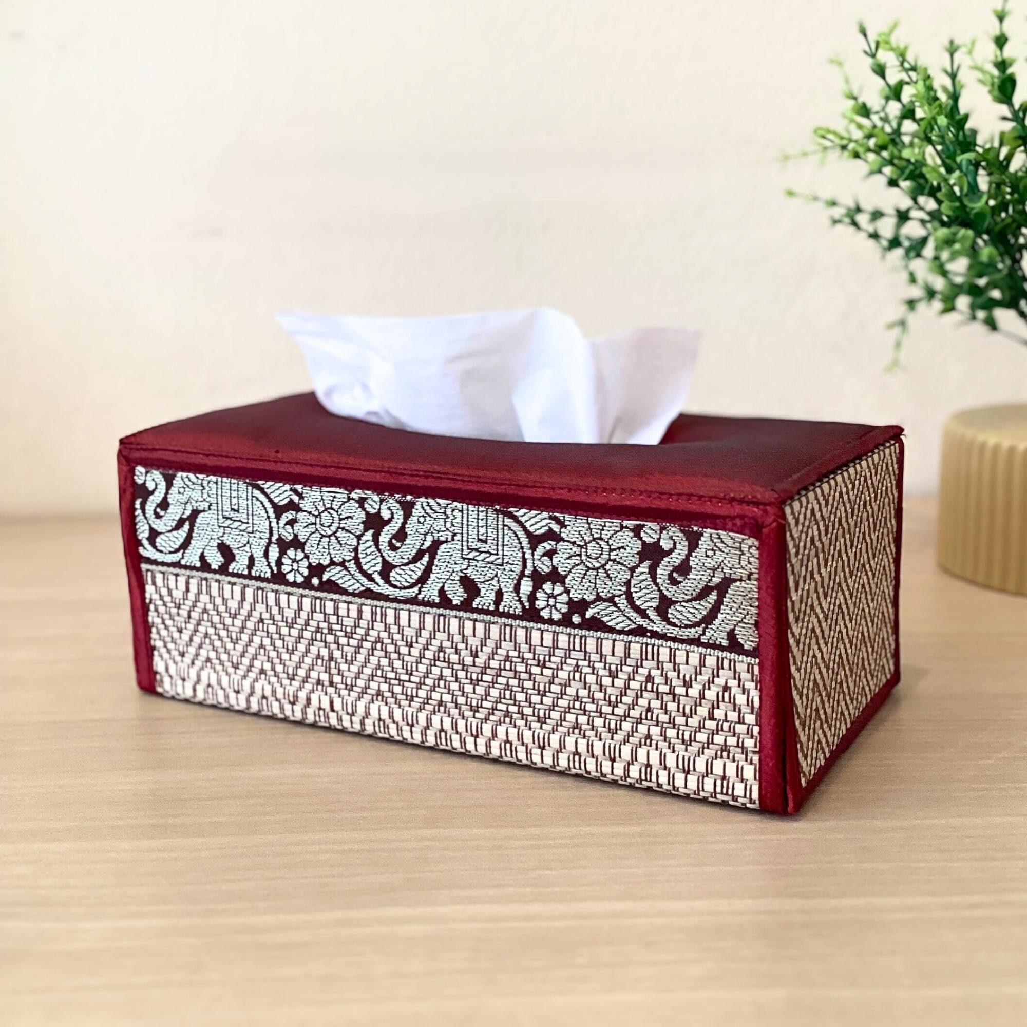 Buy Handmade Jute Tissue Box Cover, Natural Boho Tissue Box for Table Decor  Online in India 