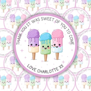 Personalised Stickers| Birthday| Thank You| Cones| Candy| Ice Cream| Party Bags| Celebrations
