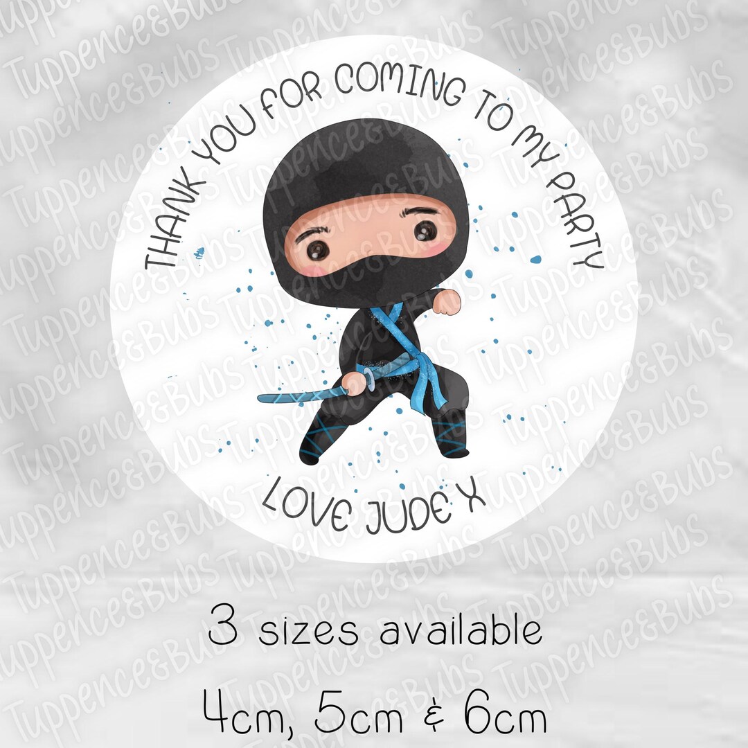 Groovy Sticker Ninja Ninja Birthday Party Stickers| Celebration| Ninja Fan| Son| Brother ...