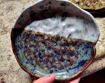 Ceramic jewelry dish/plate handmade
