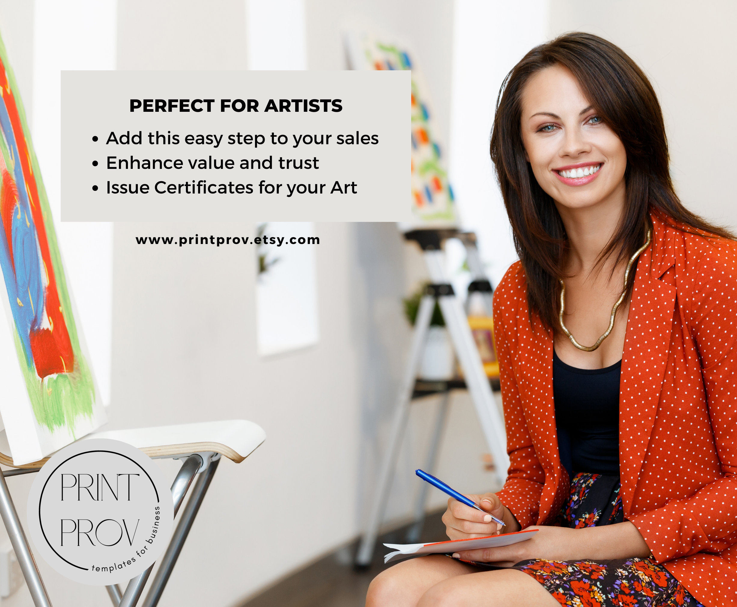 Printable * Certificate of Authenticity for Original Artwork - US ...