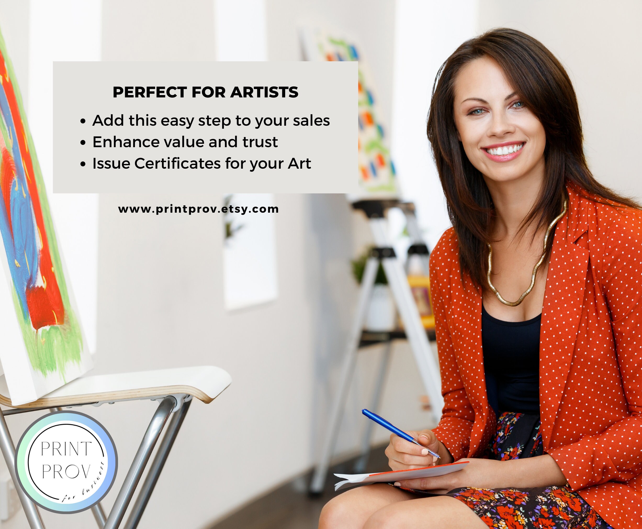 Printable * Certificate of Authenticity for Original Artwork - US ...