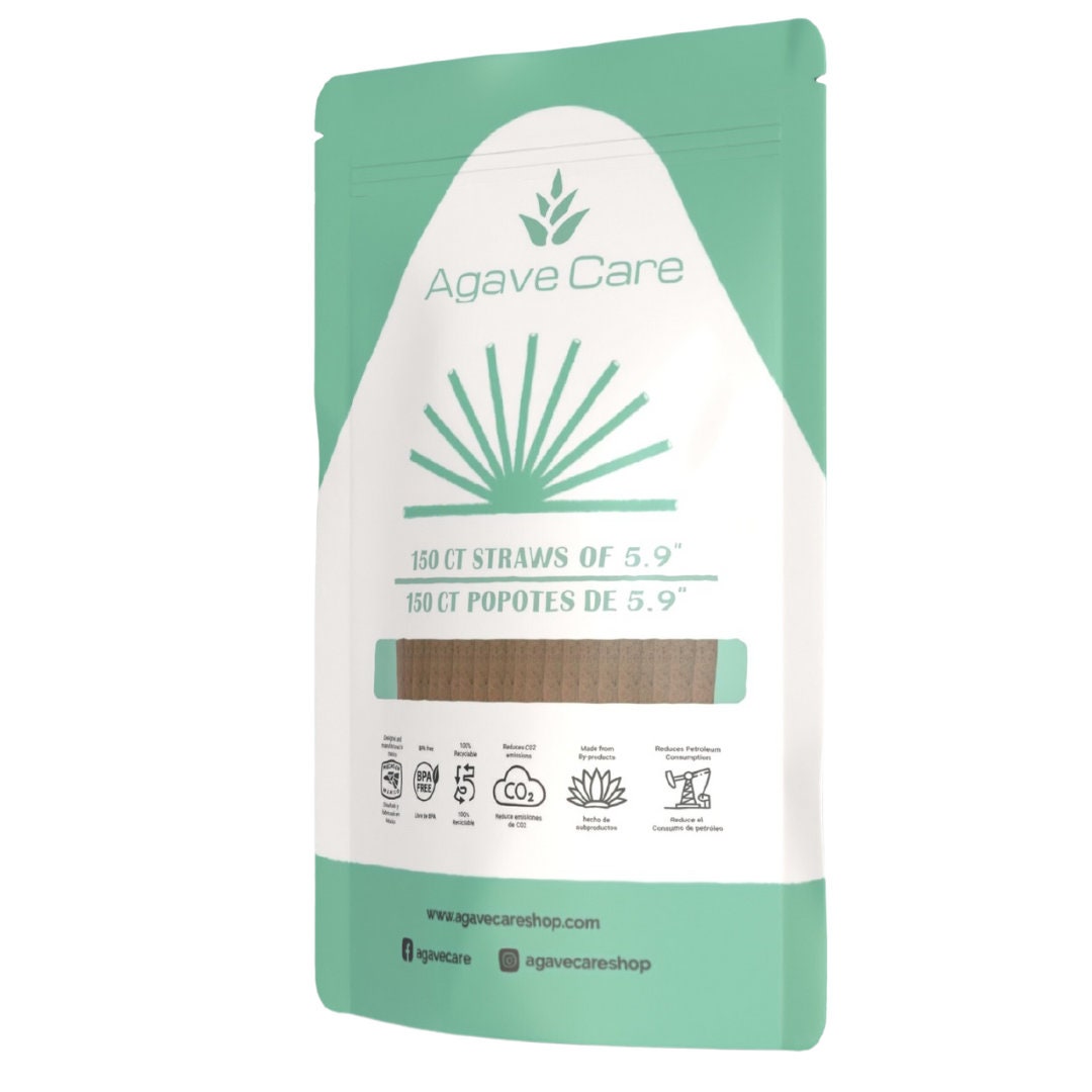 Agave Care Sustainable Agave Straws 5.9 Natural Etsy