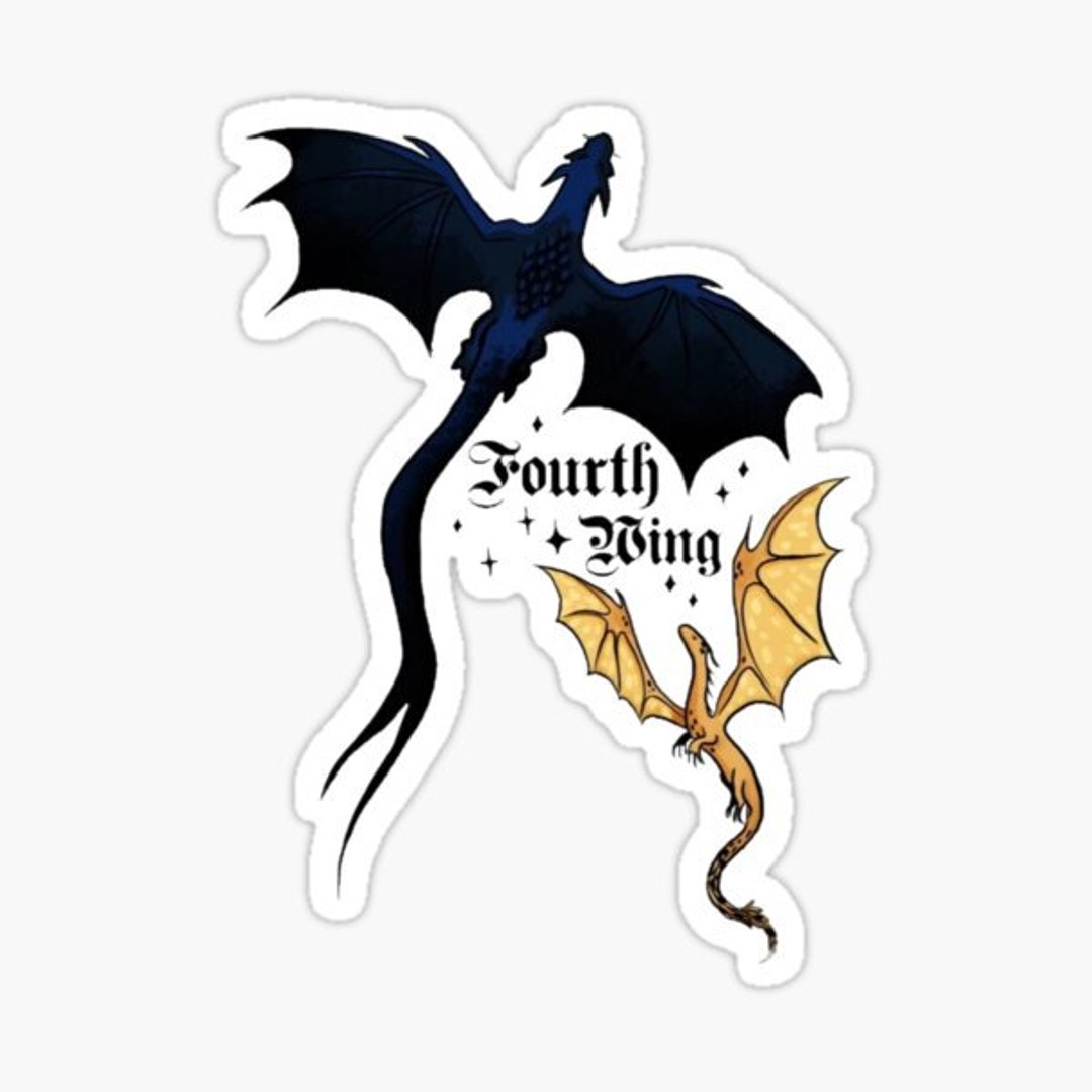 Fourth Wing Sticker Tairn and Andarna Sticker Fourth Wing Etsy