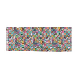 Colorful Portuguese Tiles multi colored Lightweight Scarf, pashmina, 27x73 sheer wrap image 2