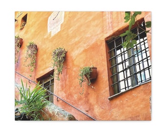 Roman Courtyard, 16x20 inches, Canvas Gallery Wraps, Travel lover, Italy lover, Ready to hang