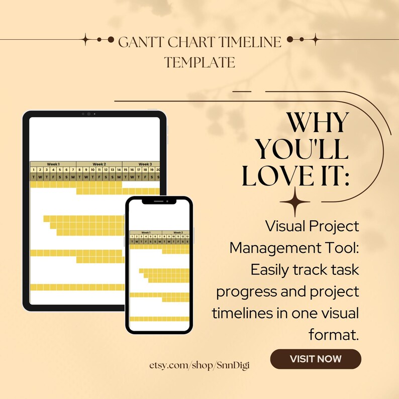 Gantt Chart Timeline Template, Customizable and Easy-to-use Visual ...