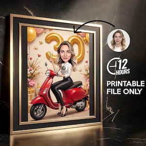 Benutzerdefinierte 30. Frau Cartoon Portrait, personalisierte Geburtstagsgeschenk, 30. Geburtstag Karikatur, Geburtstag Cartoon, Frau Geburtstag lustiges Geschenk