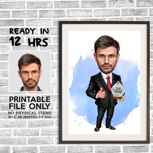 Caricatura de agente imobiliário a partir de foto, presente de agente imobiliário, desenho de caricatura de corretor imobiliário, modelos de marketing imobiliário